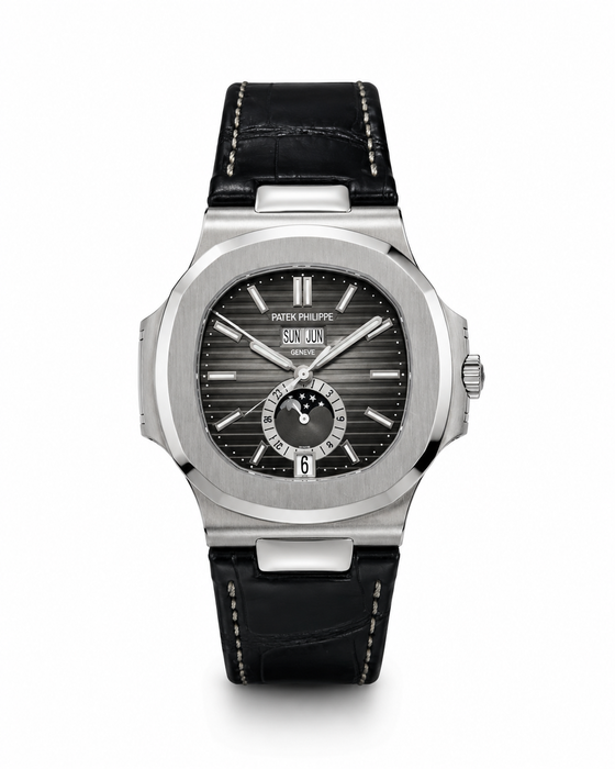 Patek Philippe Nautilus Moonphase Black Dial Automatic Watch (2022) – Full Set