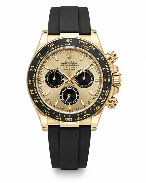 Rolex Cosmograph Daytona "Pikachu" Oysterflex 18K Yellow Gold Automatic Watch (2026) – Brand New