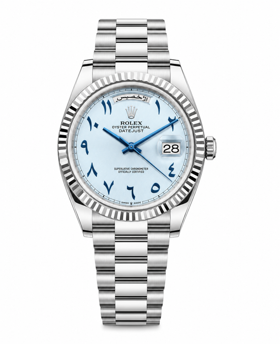 Rolex Day-Date 40 Ice Blue Arabic Dial Platinum Automatic Watch (2025)