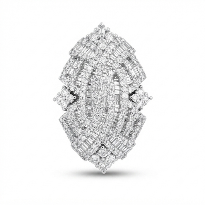 18K Gold Diamond Pavé Statement Pendant – 7.12g